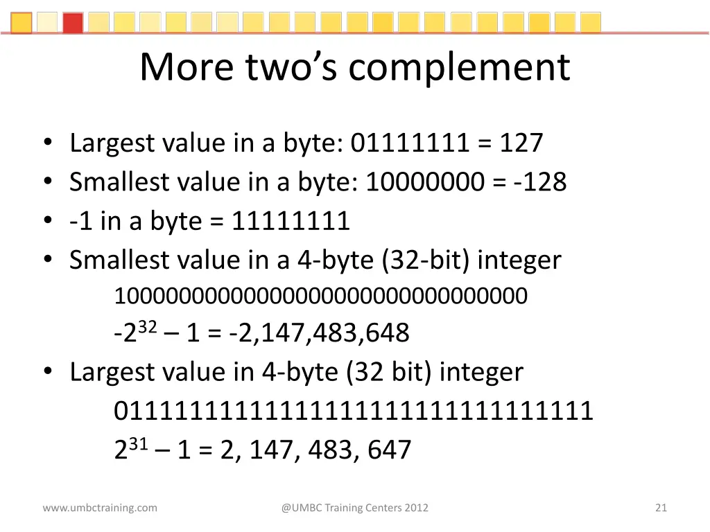 more two s complement