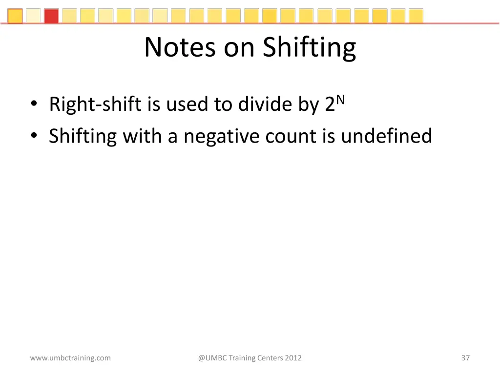 notes on shifting 1