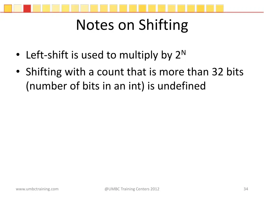 notes on shifting