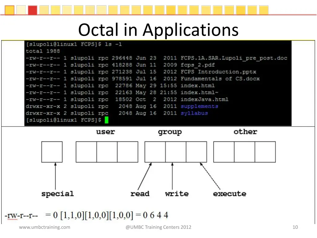 octal in applications