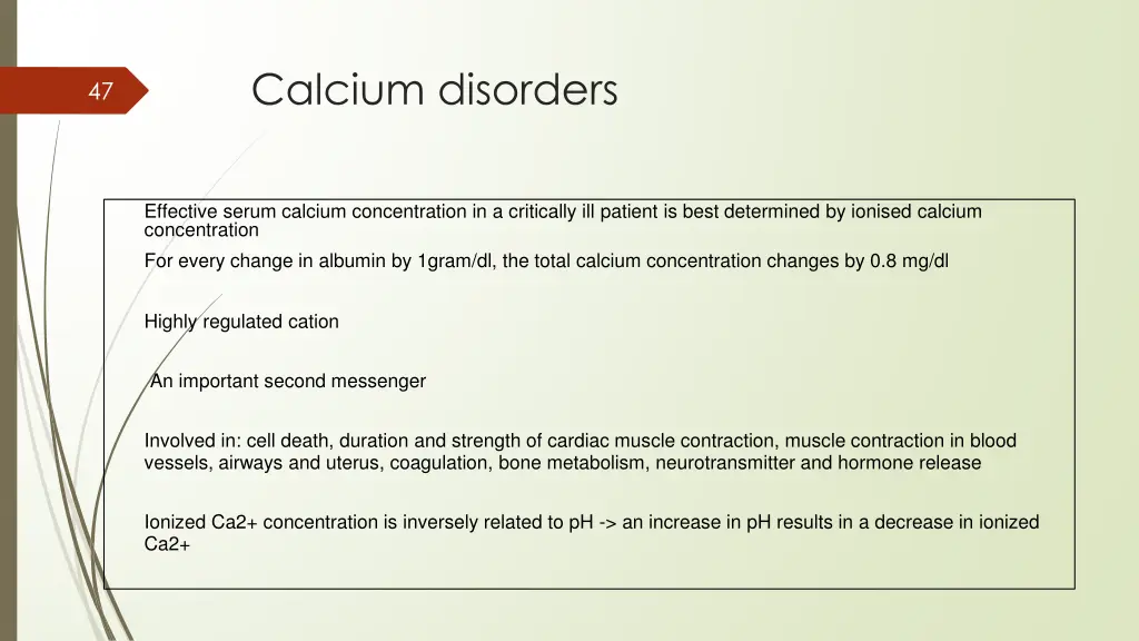 calcium disorders