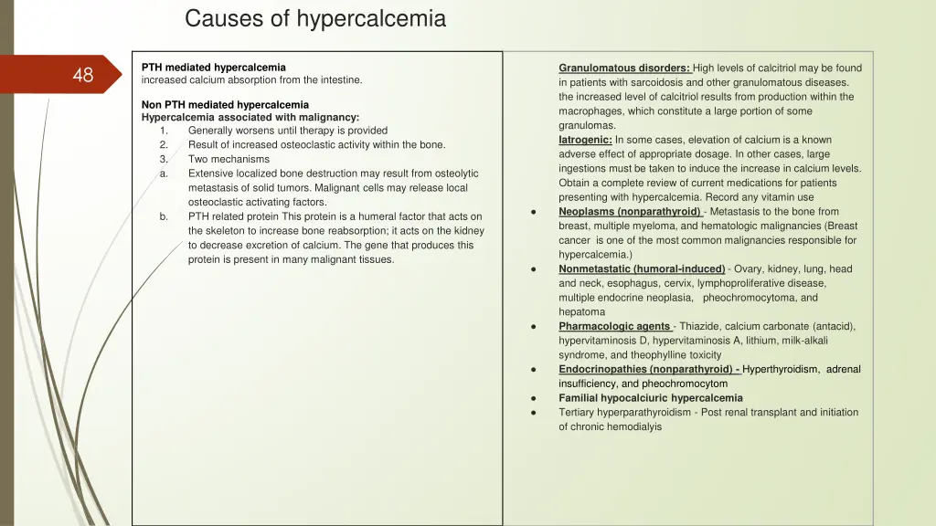 causes of hypercalcemia