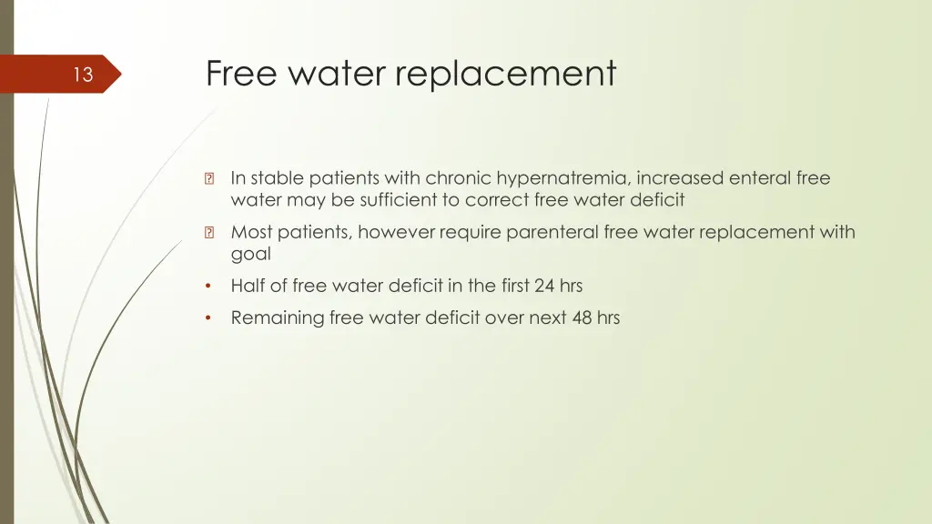 free water replacement 1