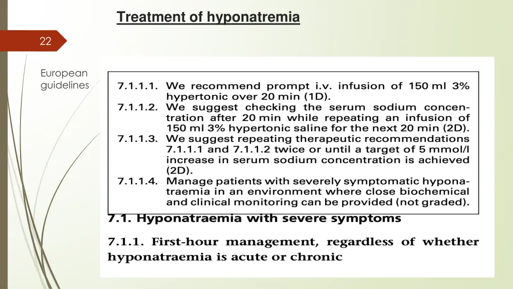 treatment of hyponatremia