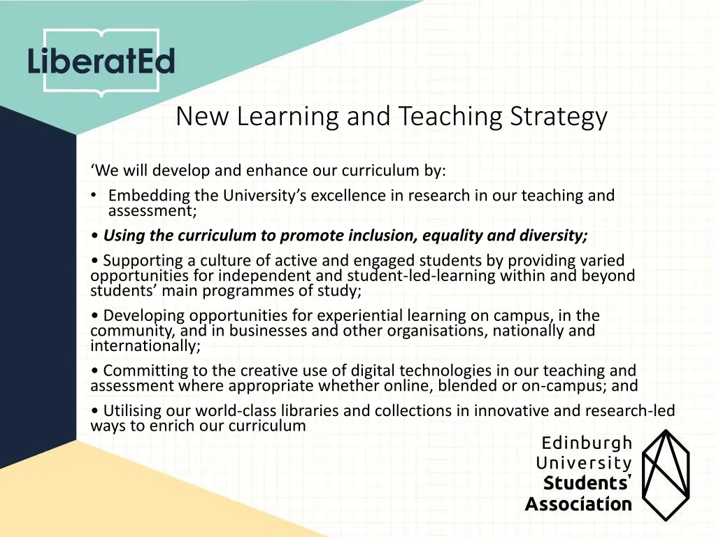 new learning and teaching strategy