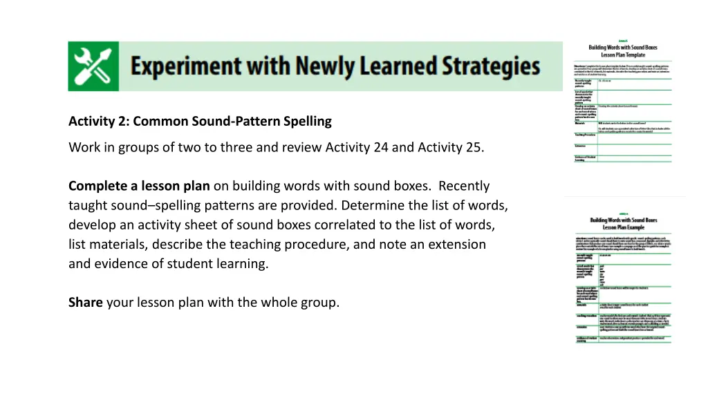 activity 2 common sound pattern spelling