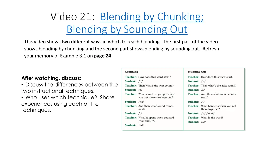 video 21 blending by chunking blending
