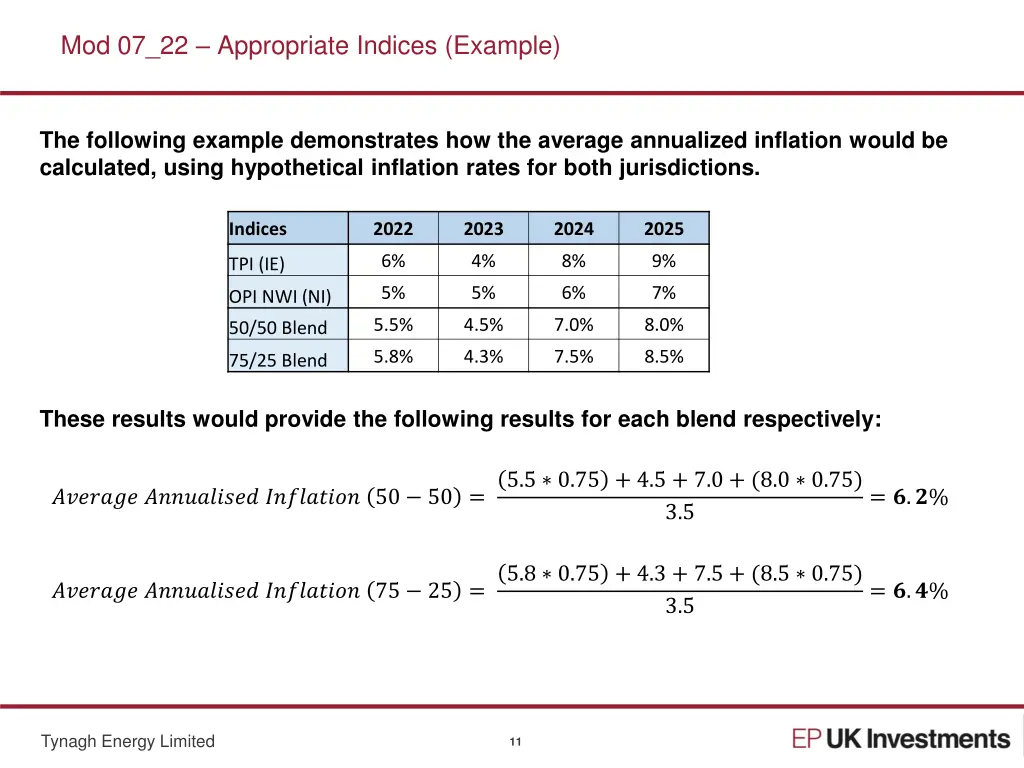 mod 07 22 appropriate indices example
