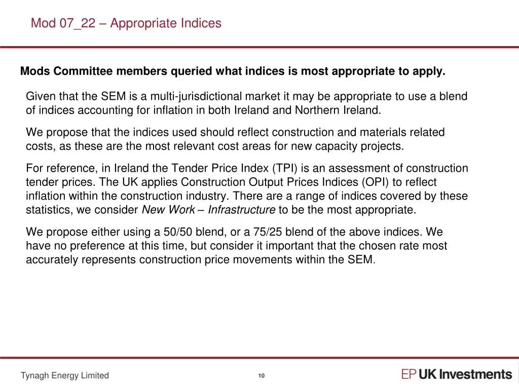 mod 07 22 appropriate indices