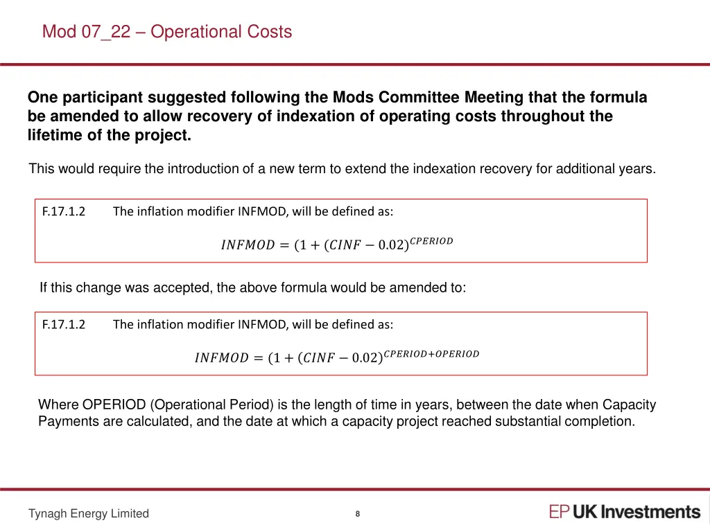 mod 07 22 operational costs