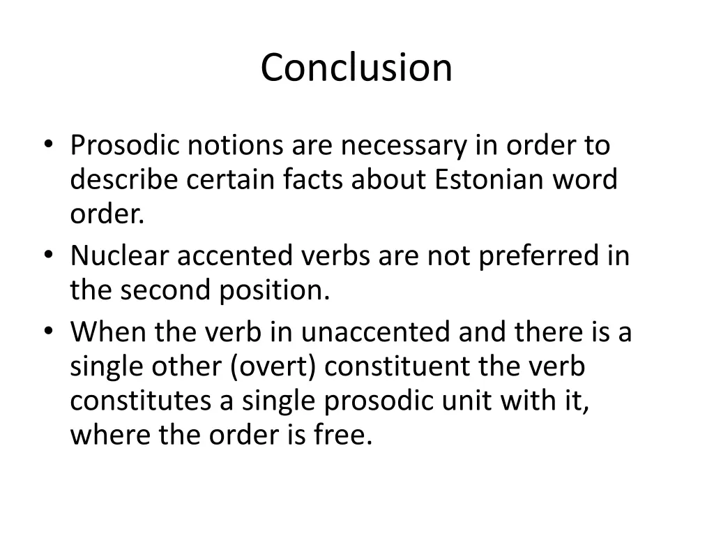 conclusion