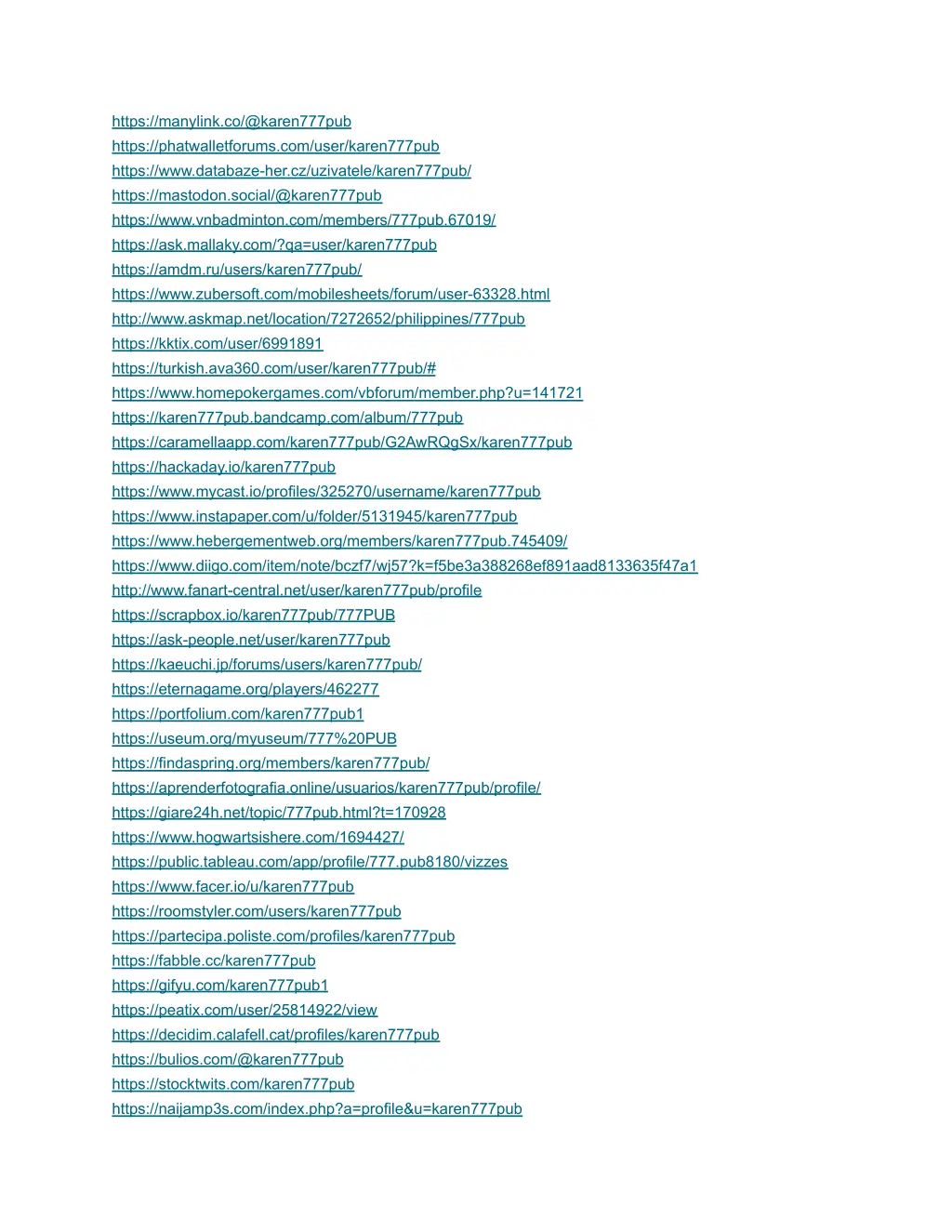 https manylink co @karen777pub https