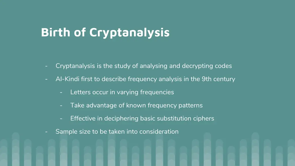 birth of cryptanalysis