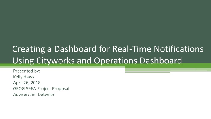 creating a dashboard for real time notifications