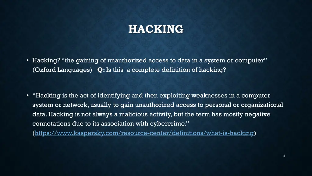 hacking