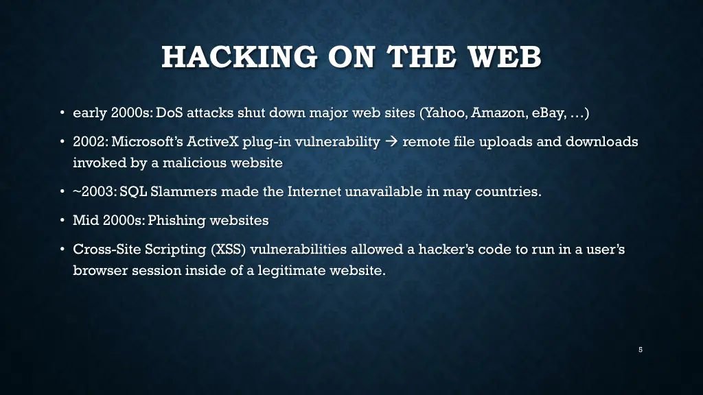 hacking on the web
