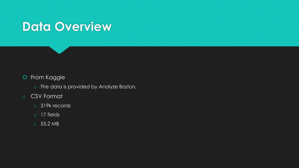 data overview