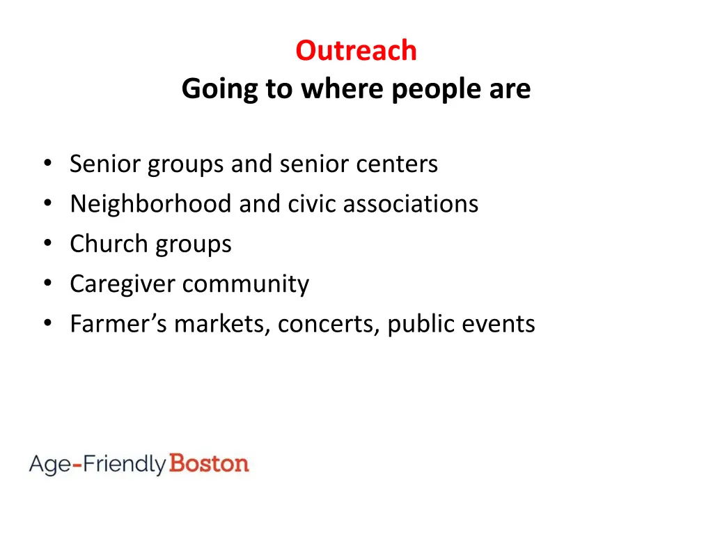 outreach