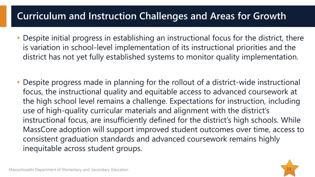 curriculum and instruction challenges and areas