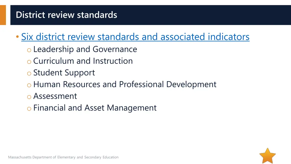 district review standards