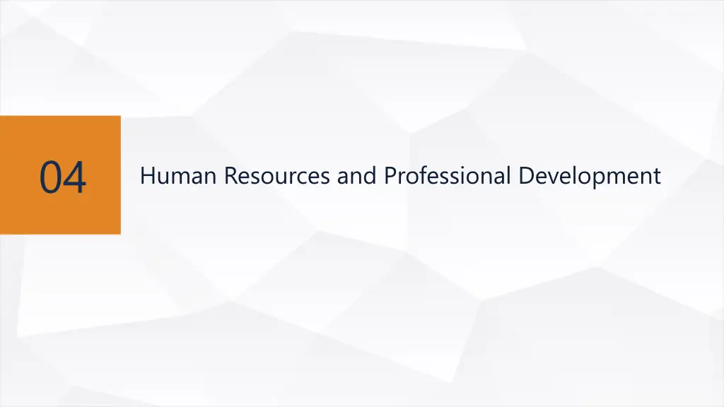 human resources and professional development