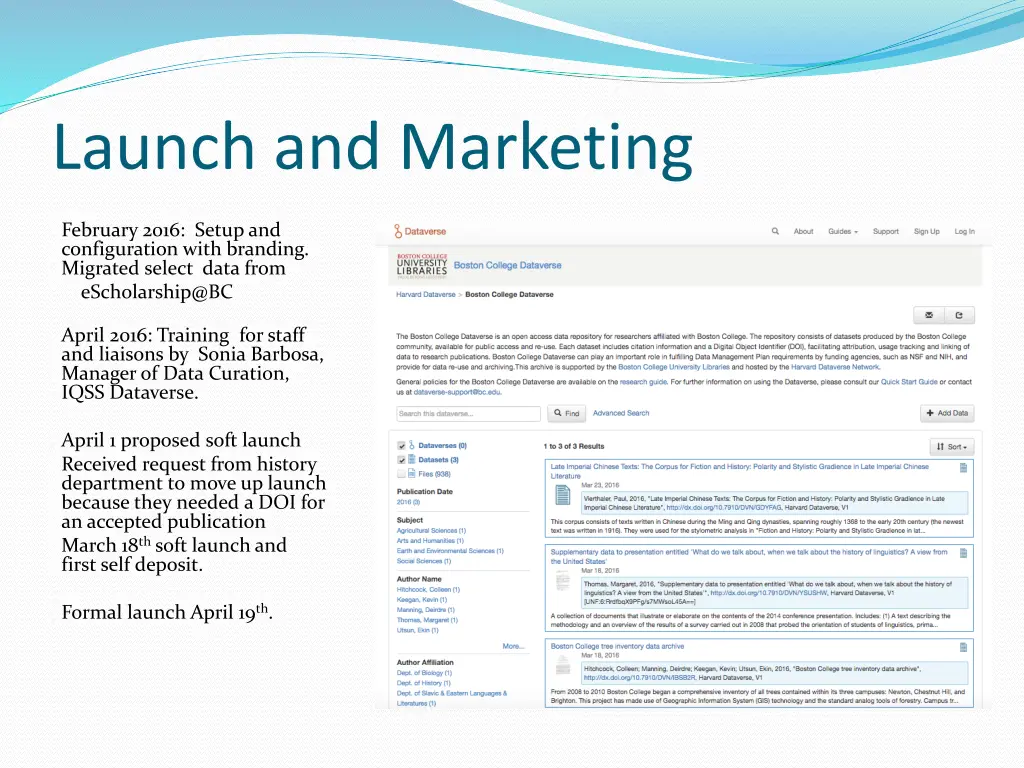 launch and marketing
