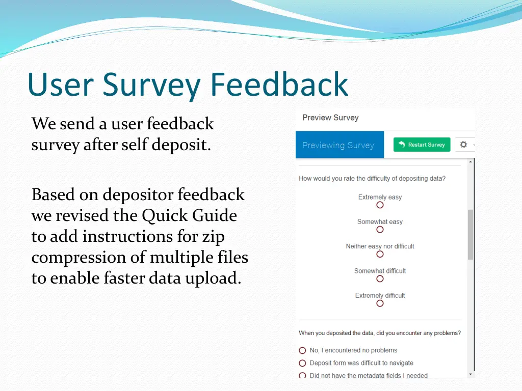 user survey feedback