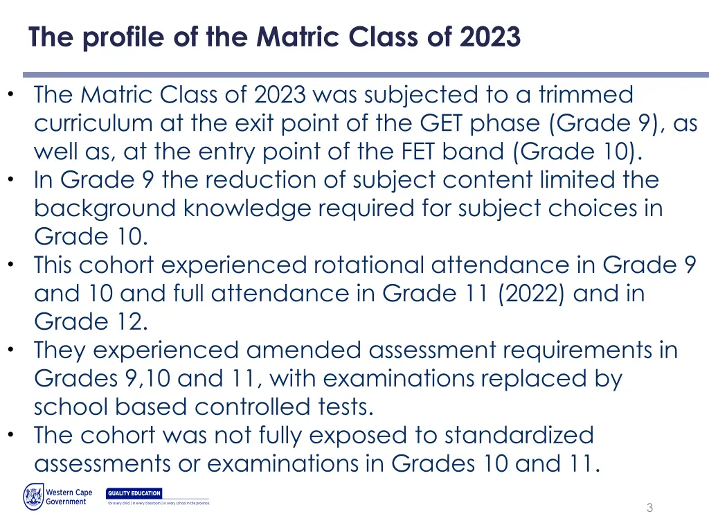 the profile of the matric class of 2023 1