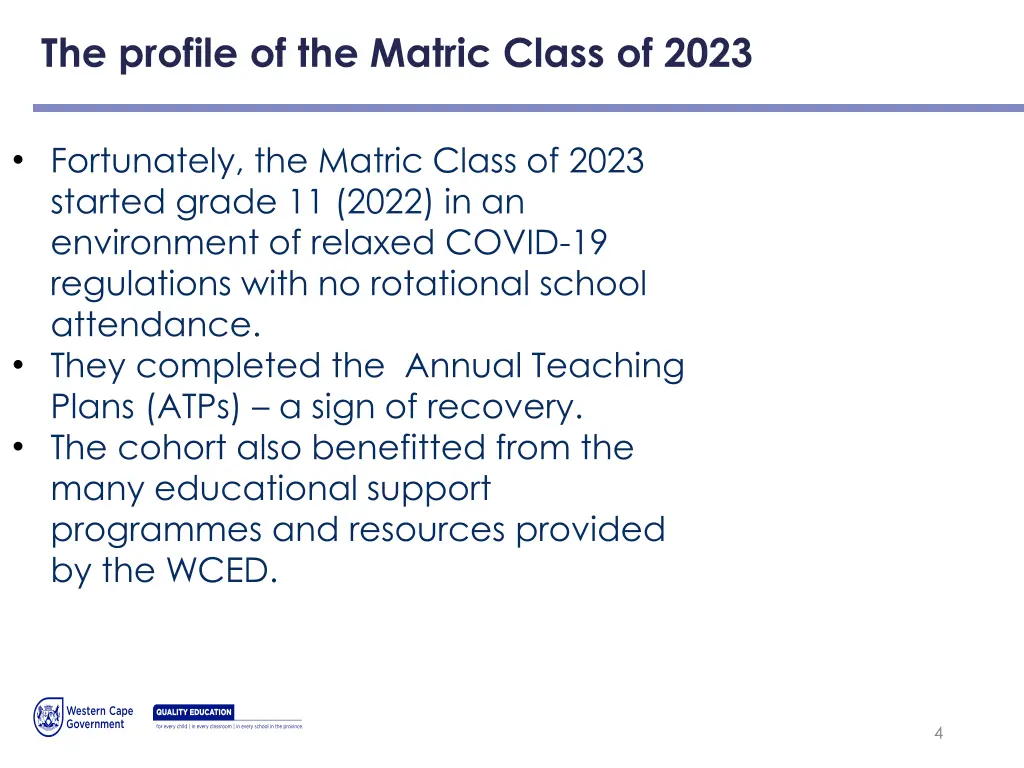 the profile of the matric class of 2023 2