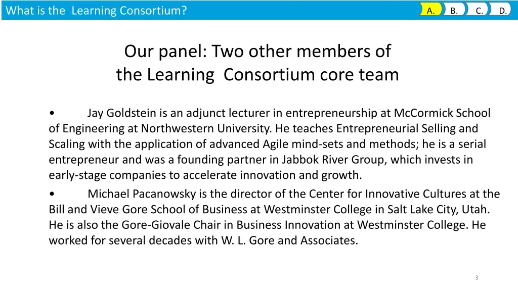 what is the learning consortium 1