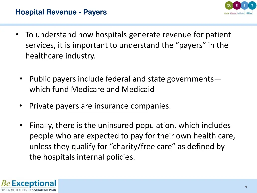 hospital revenue payers