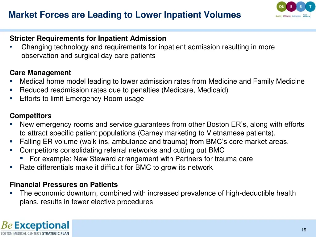market forces are leading to lower inpatient