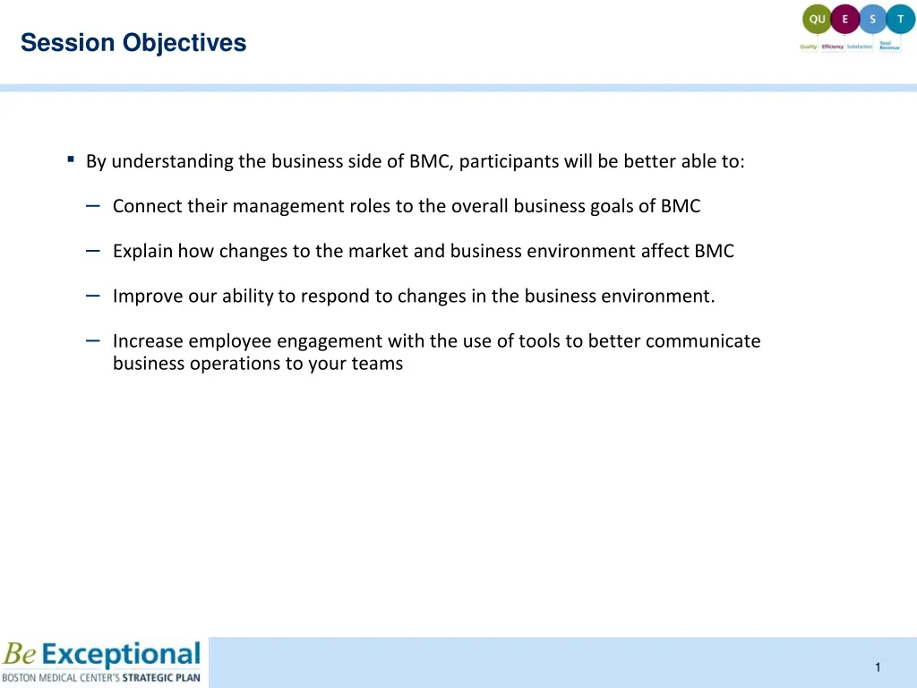 session objectives