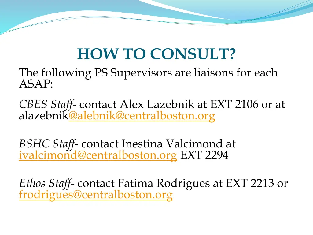 how to consult the following ps supervisors