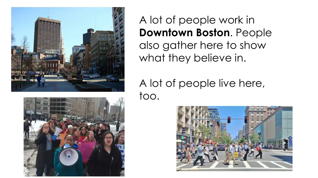 a lot of people work in downtown boston people