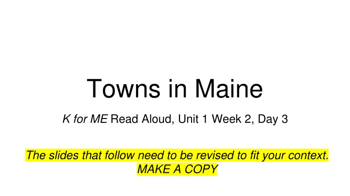 towns in maine