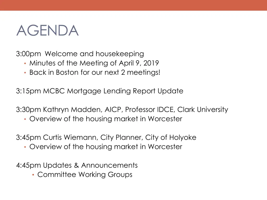 agenda