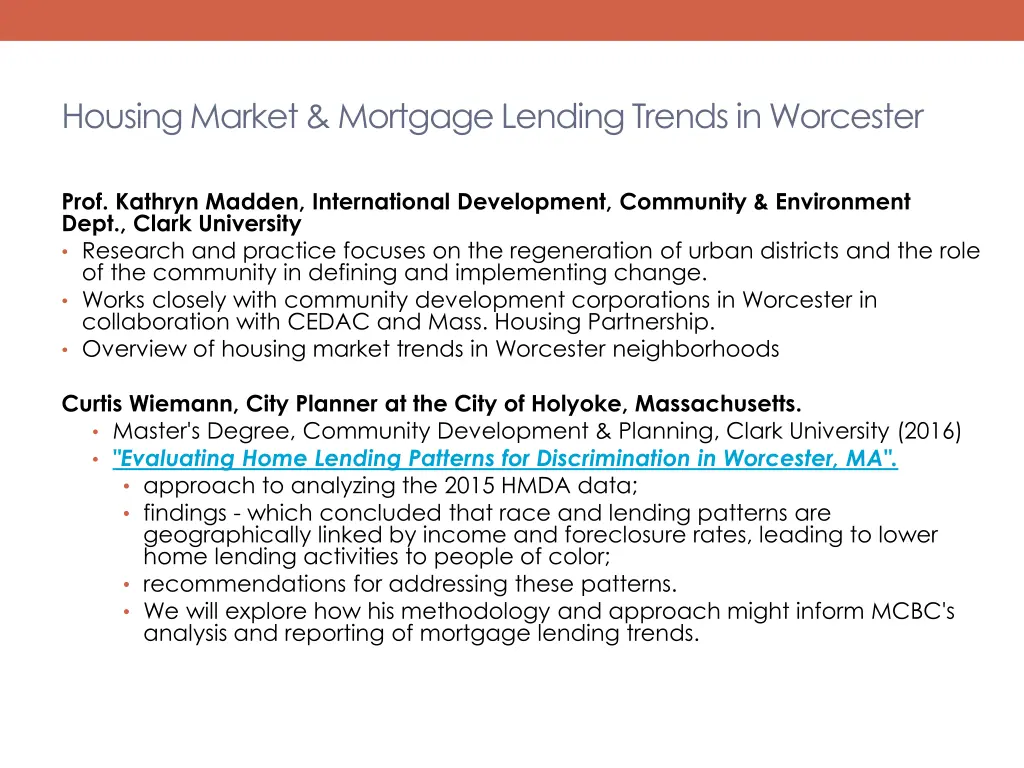 housing market mortgage lending trends