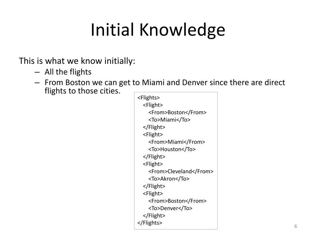 initial knowledge
