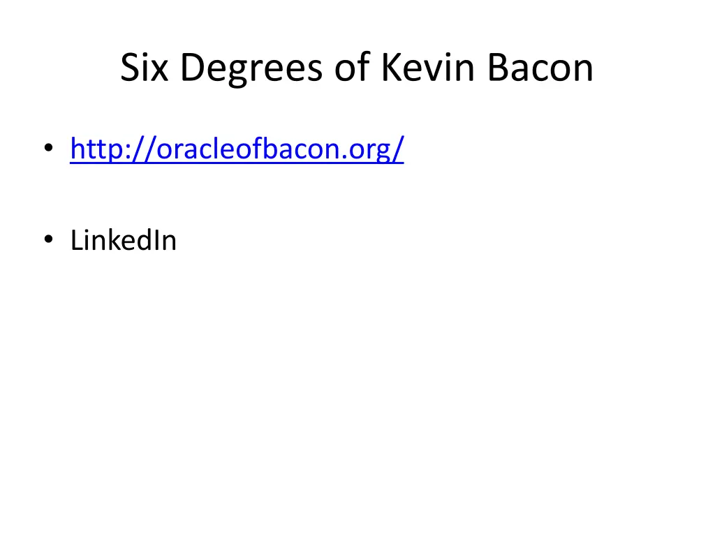 six degrees of kevin bacon
