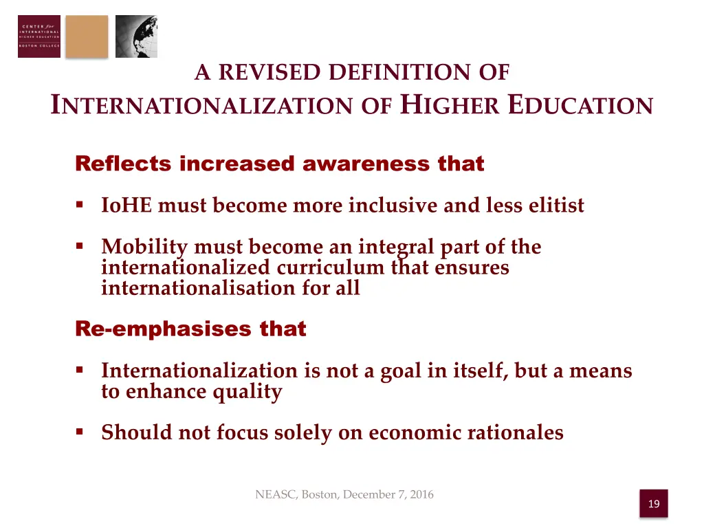 a revised definition of i nternationalization
