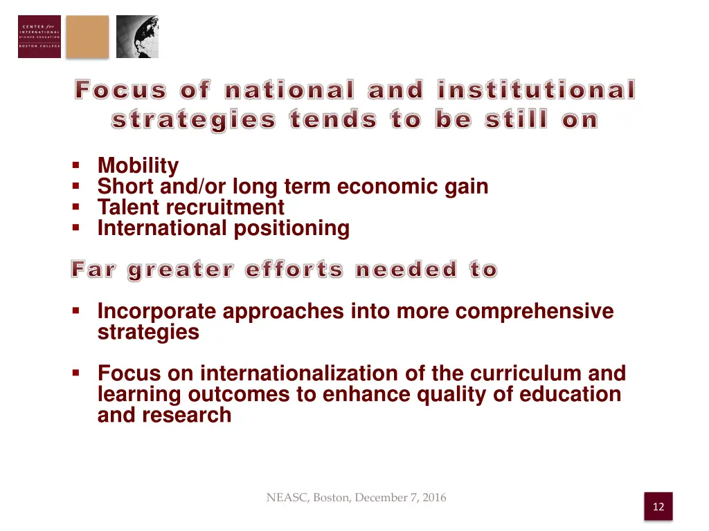 focus of national focus of national