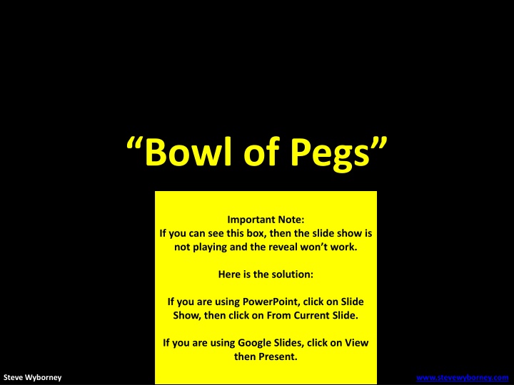 bowl of pegs