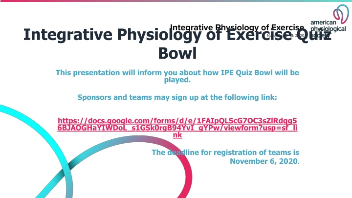 integrative physiology of exercise quiz bowl