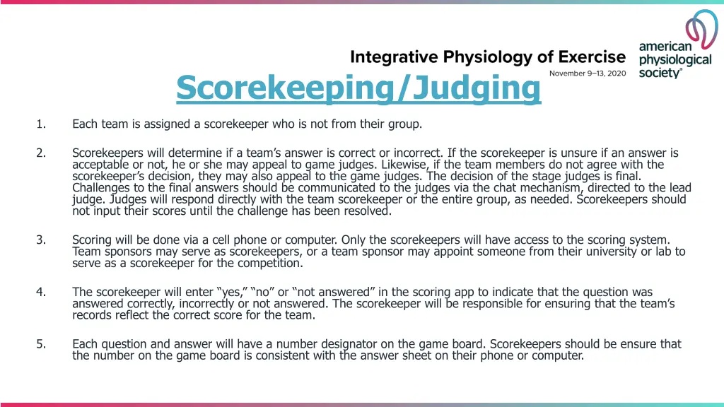 scorekeeping judging