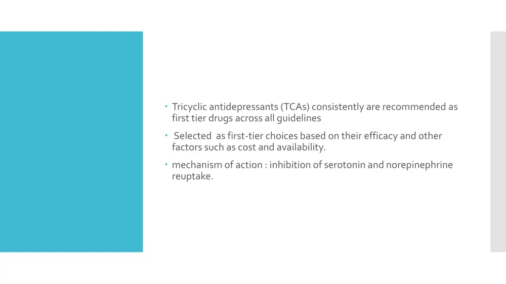 tricyclic antidepressants tcas consistently