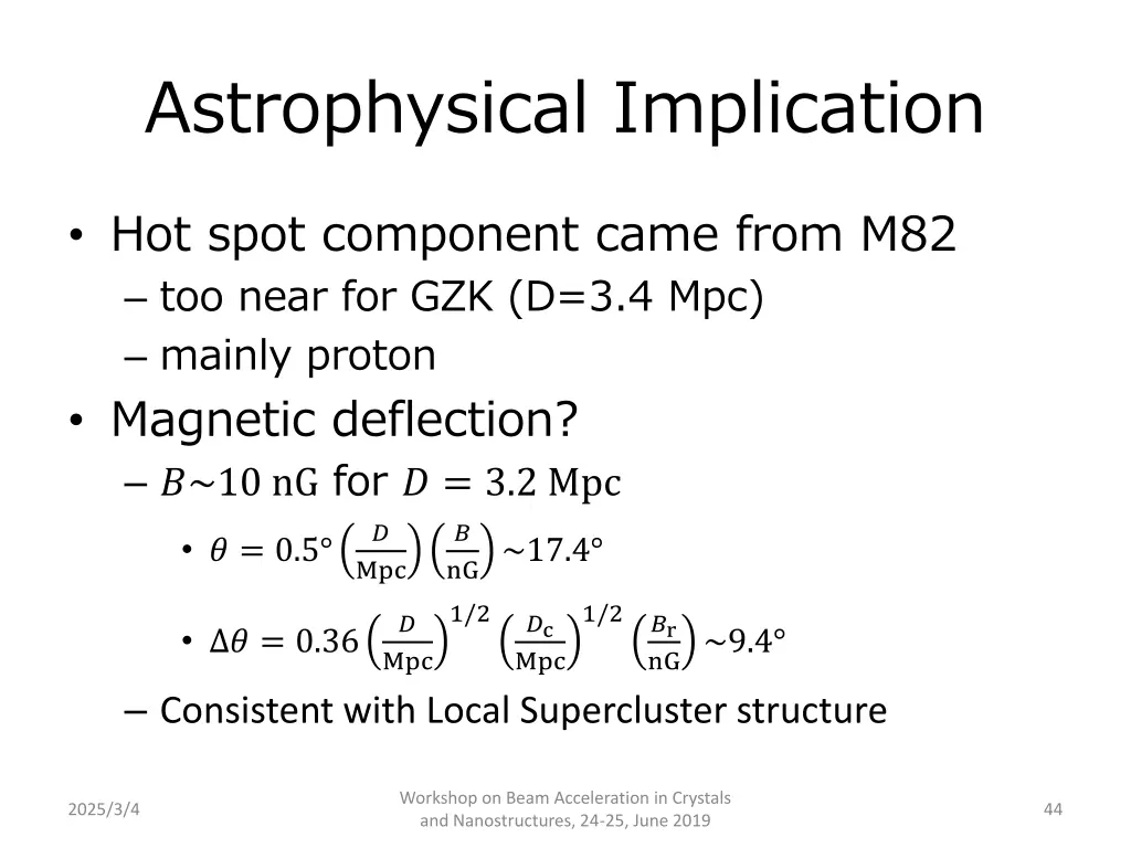 astrophysical implication