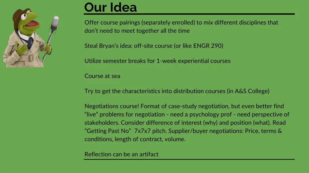 our idea