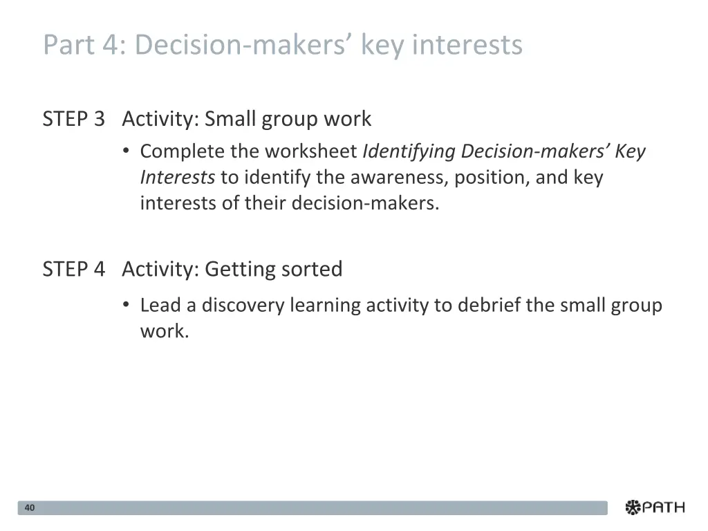 part 4 decision makers key interests 1