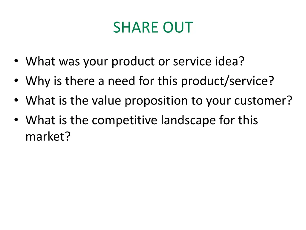 share out